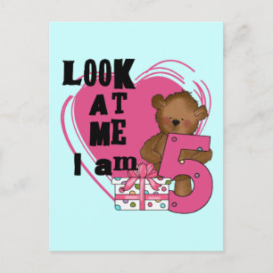 Carte Postale Teddy Bear I'm 5 Anniversaire T-shirts et cadeaux