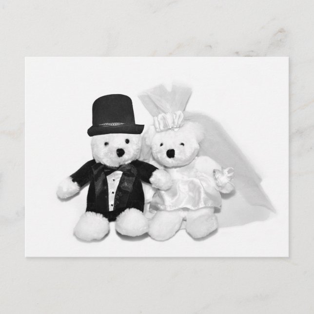 Carte Postale Teddy Bear Mariage (Devant)