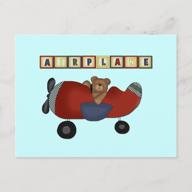 Carte Postale Teddy Bear Pilote Tshirts et cadeaux (Devant)