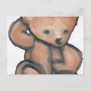 Carte Postale Teddy Bear Pondering CricketDiane Designer Stuff