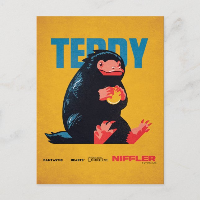 Carte Postale Teddy Graphique Vintage (Devant)