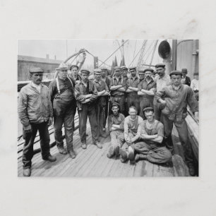 Carte Postale Teddy Roosevelt avec équipage, début des années 19