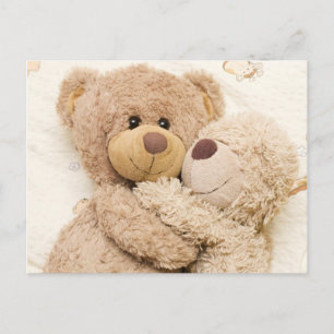 Carte Postale Teddylove, amour nounours, adorable, mignon, fuzzy