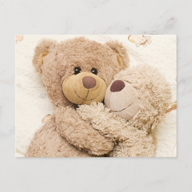 Carte Postale Teddylove, amour nounours, adorable, mignon, fuzzy (Devant)