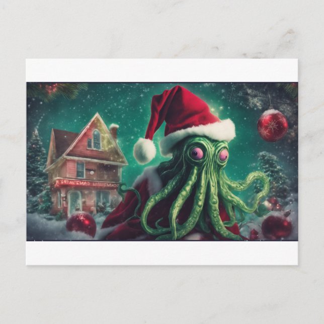 Carte Postale Tehulhu Christmas Spirits (Devant)