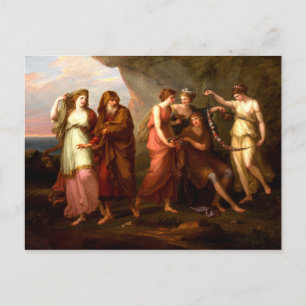 Carte Postale Telemachus et les Nymphes de Calypso