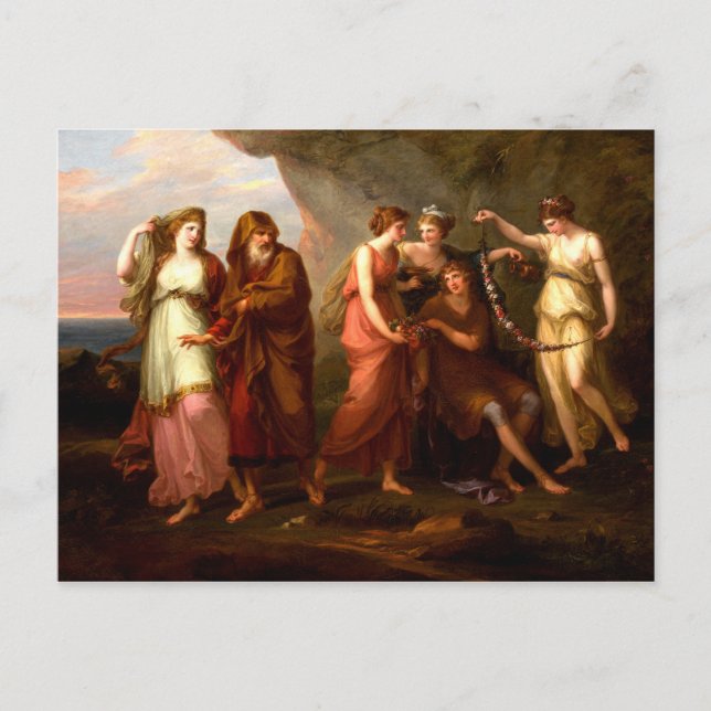 Carte Postale Telemachus et les Nymphes de Calypso (Devant)