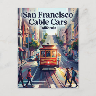 Carte Postale Téléphérique dans la rue Powell Californie