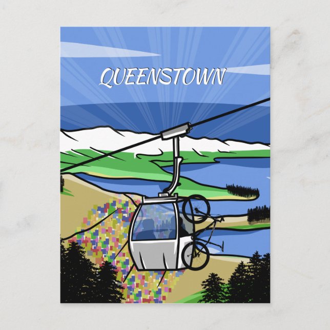 Carte Postale Téléphérique de Queenstown (Devant)