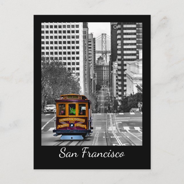 Carte Postale Téléphérique de San Francisco (Devant)