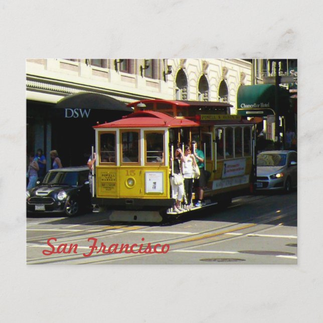 Carte Postale Téléphérique de San Francisco (Devant)