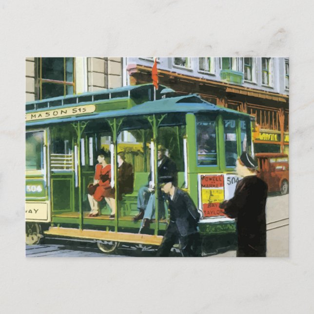 Carte Postale Téléphérique vintage San Francisco (Devant)