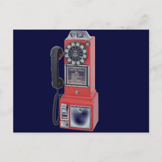 CARTE POSTALE TÉLÉPHONE DE RÉMUNÉRATION ROUGE