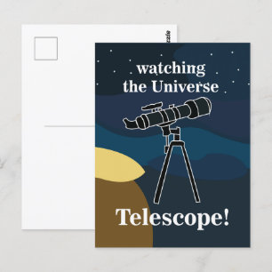 Carte Postale Téléphone Nuit Ciel Astronomie Observation des éto
