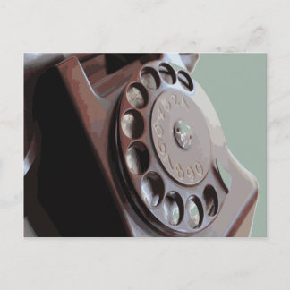 Carte Postale Téléphonie circulaire Retro Conception Vintage