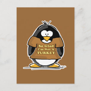 Carte Postale Tellement content que je ne sois pas un pingouin d