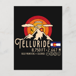 Carte Postale Telluride Colorado Mountains Retro Vintage Postca