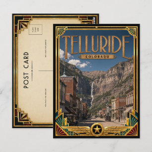 Carte Postale Telluride Colorado Vintage Art Déco Âge d'Or