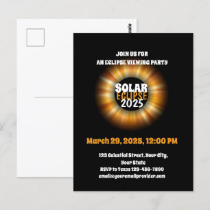 Carte Postale Témoin de l'éclipse solaire partielle 3/29/2025