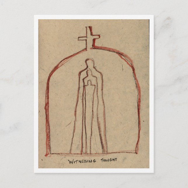Carte Postale Témoin De Pensées. (Devant)