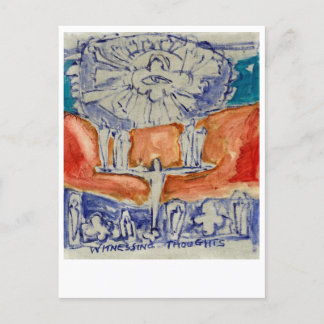 Carte Postale Témoin de pensées. Eckhart Tolle.