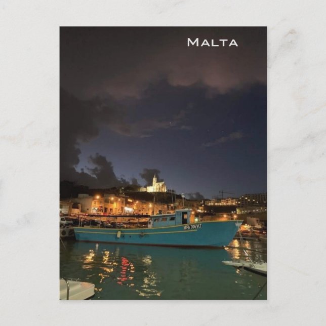 Carte Postale Tempête à Malte (Devant)