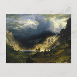 Carte Postale Tempête dans les montagnes Rocheuses Bierstadt