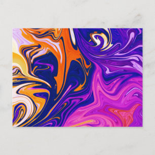 Carte Postale Tempête des couleurs Meilleure peinture colorée