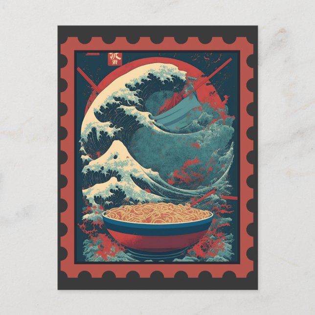 Carte Postale Tempête des nouilles terrifiante (Devant)