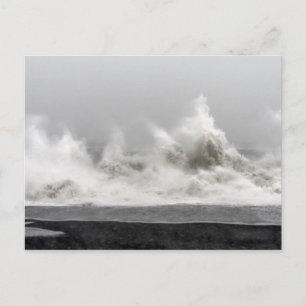 Carte Postale Tempête d'hiver rude Océan