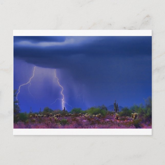 Carte Postale Tempête pourpre du désert (Devant)