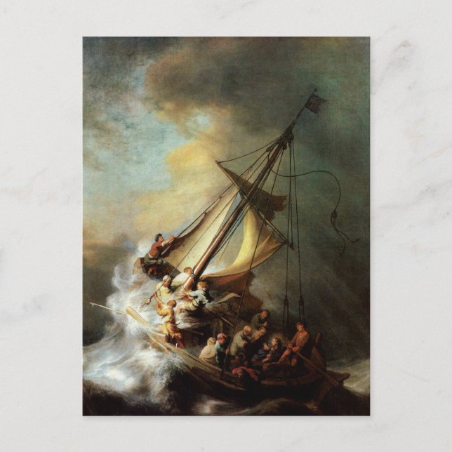 Carte Postale Tempête sur la mer de Galilée (Devant)