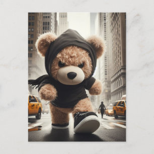 Carte Postale Tempêtes Nounours en colère NYC