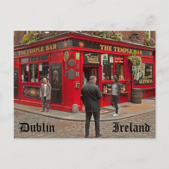 Carte Postale Temple Bar à Dublin, Irlande (Devant)