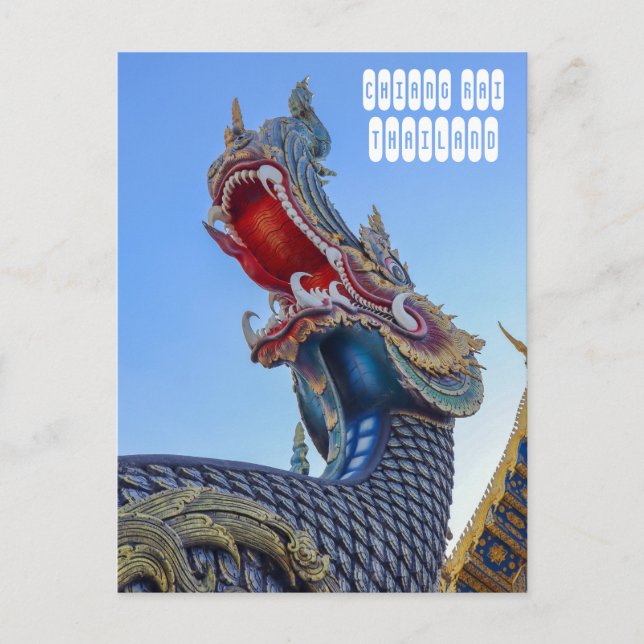 Carte Postale Temple bleu à Chiang Rai Thaïlande (Devant)