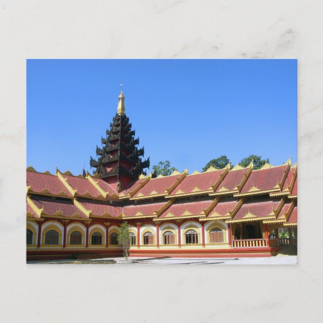 Carte Postale Temple bouddhiste birman Phra Jow La Keng (Devant)