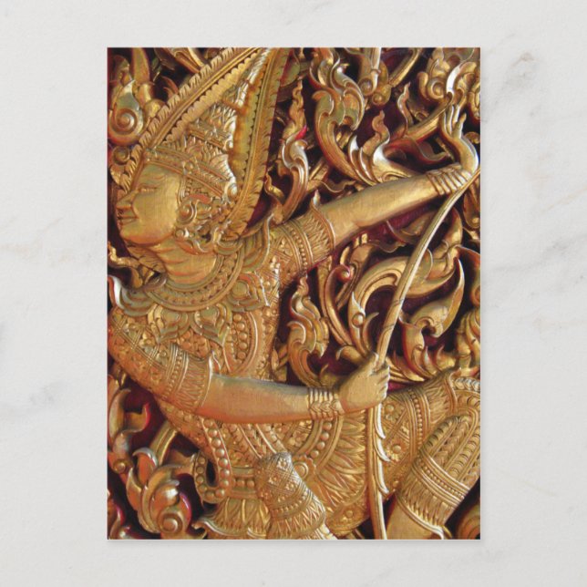 Carte Postale Temple bouddhiste thaïlandais Détail (Devant)