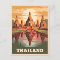 Temple bouddhiste thaïlandais Vintage voyage couch