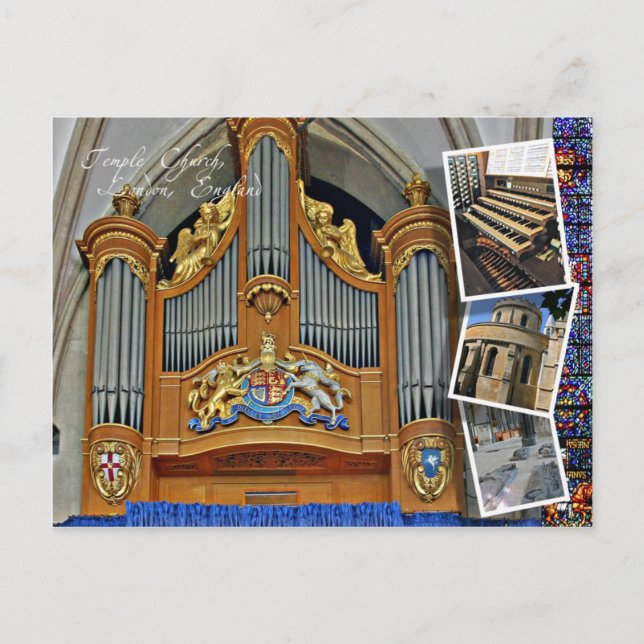 Carte Postale Temple Church, Londres (Devant)