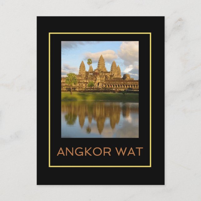 Carte Postale Temple d'Angkor Vat Cambodge Photo de voyage (Devant)