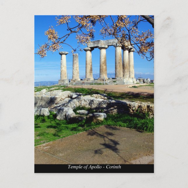 Carte Postale Temple d'Apollon - Corinthe (Devant)