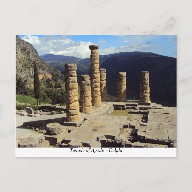 Carte Postale Temple d'Apollon - Delphes (Devant)