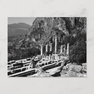 Carte Postale Temple de Delphi Apollo en Grèce vintage