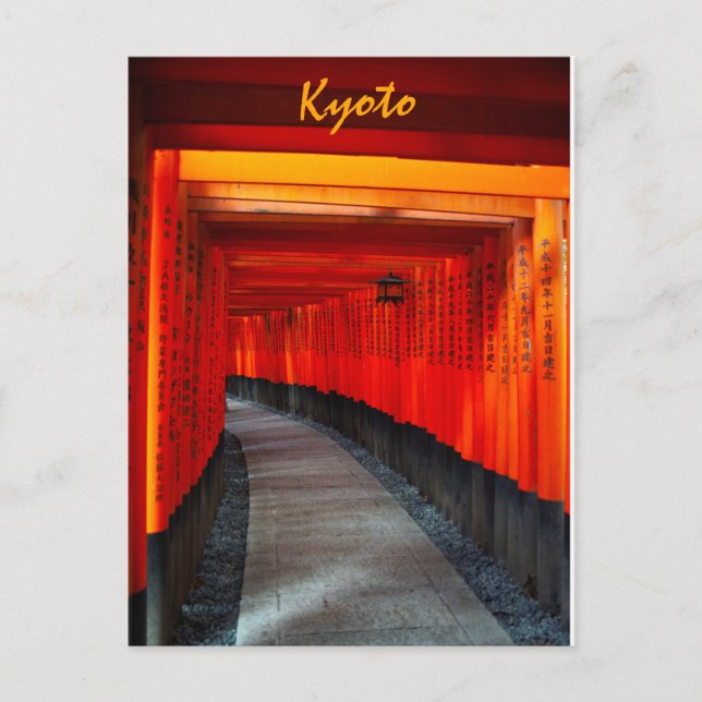Carte Postale Temple de Fushimi Inari Torii Gates (Devant)