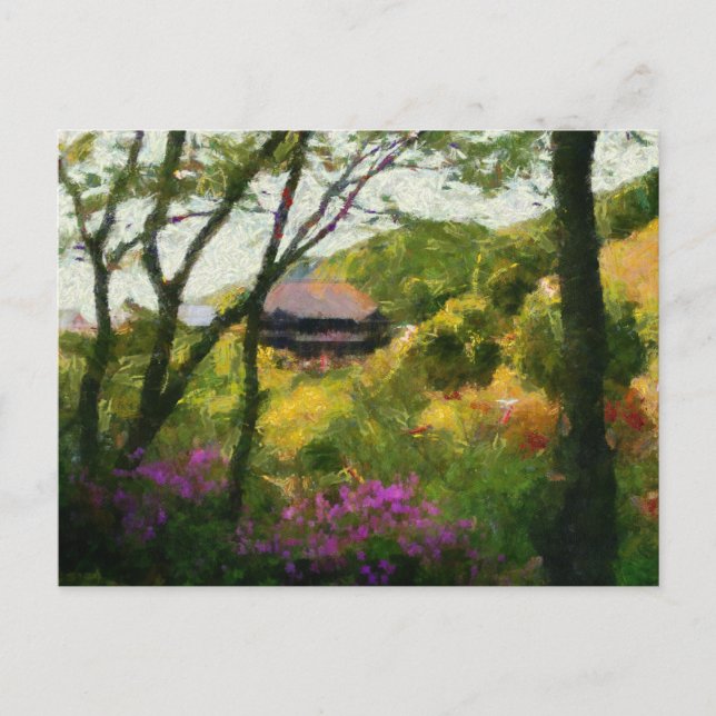 Carte Postale Temple de Kiyomizu au printemps (Devant)