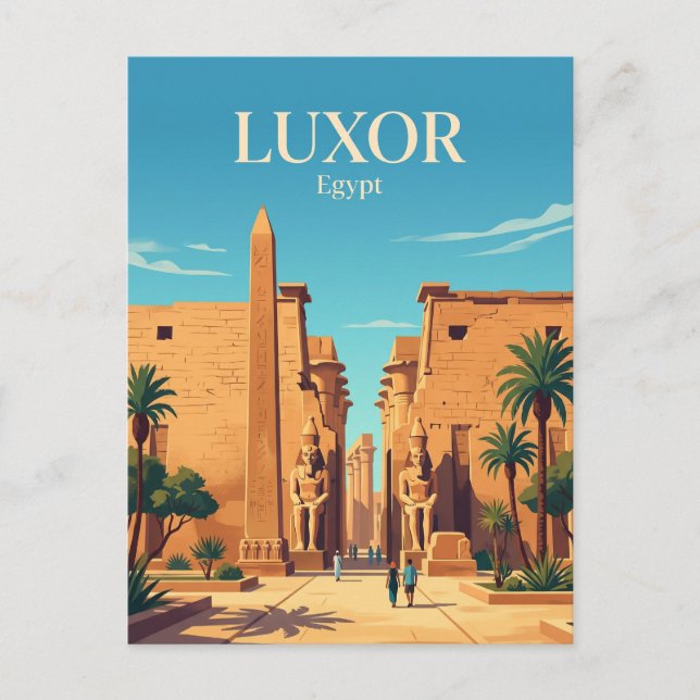 Carte Postale Temple de Louxor Égypte (Devant)
