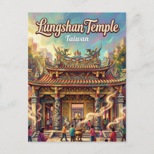 Carte Postale Temple de Lungshan Taïwan