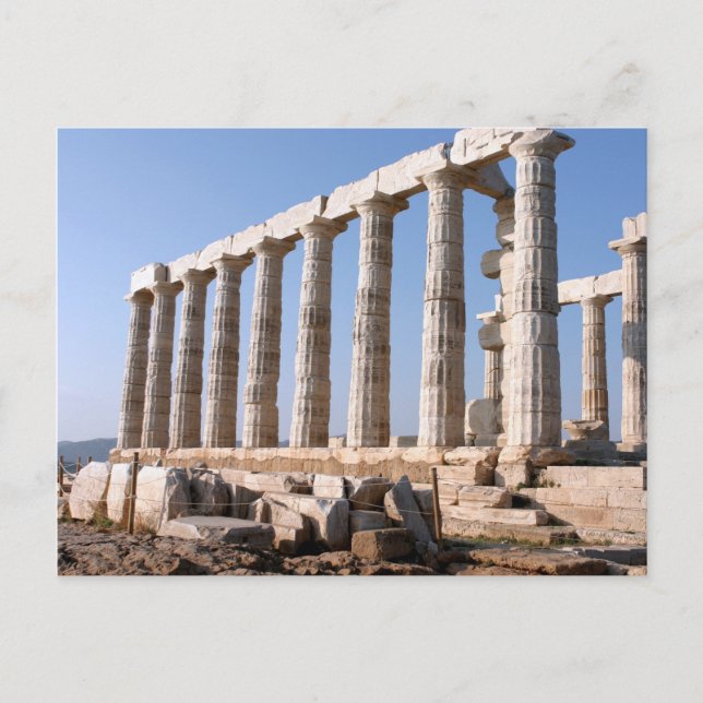 Carte Postale Temple de Poséidon, Sounion, Grèce (Devant)