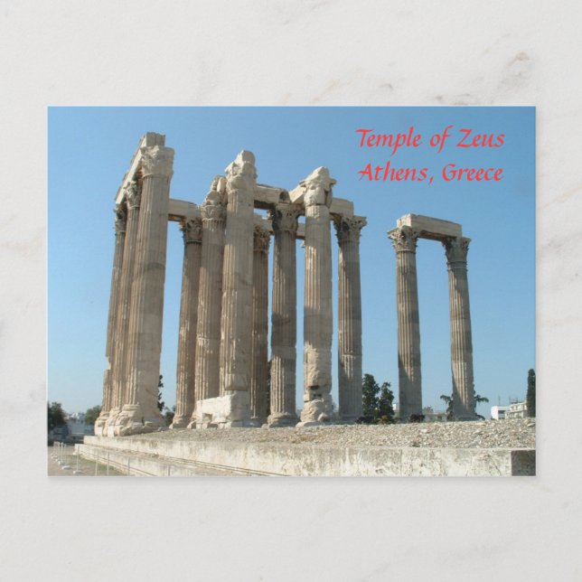 Carte Postale Temple de Zeus (Devant)