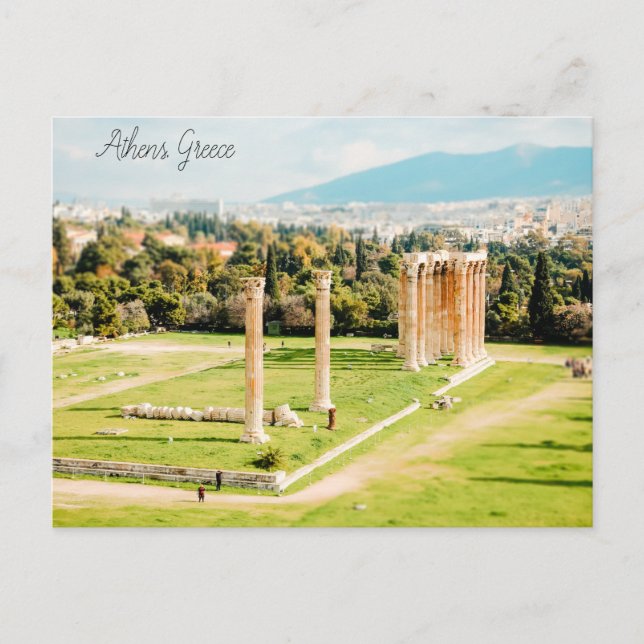 Carte Postale Temple de Zeus Olympien, Athènes (Devant)